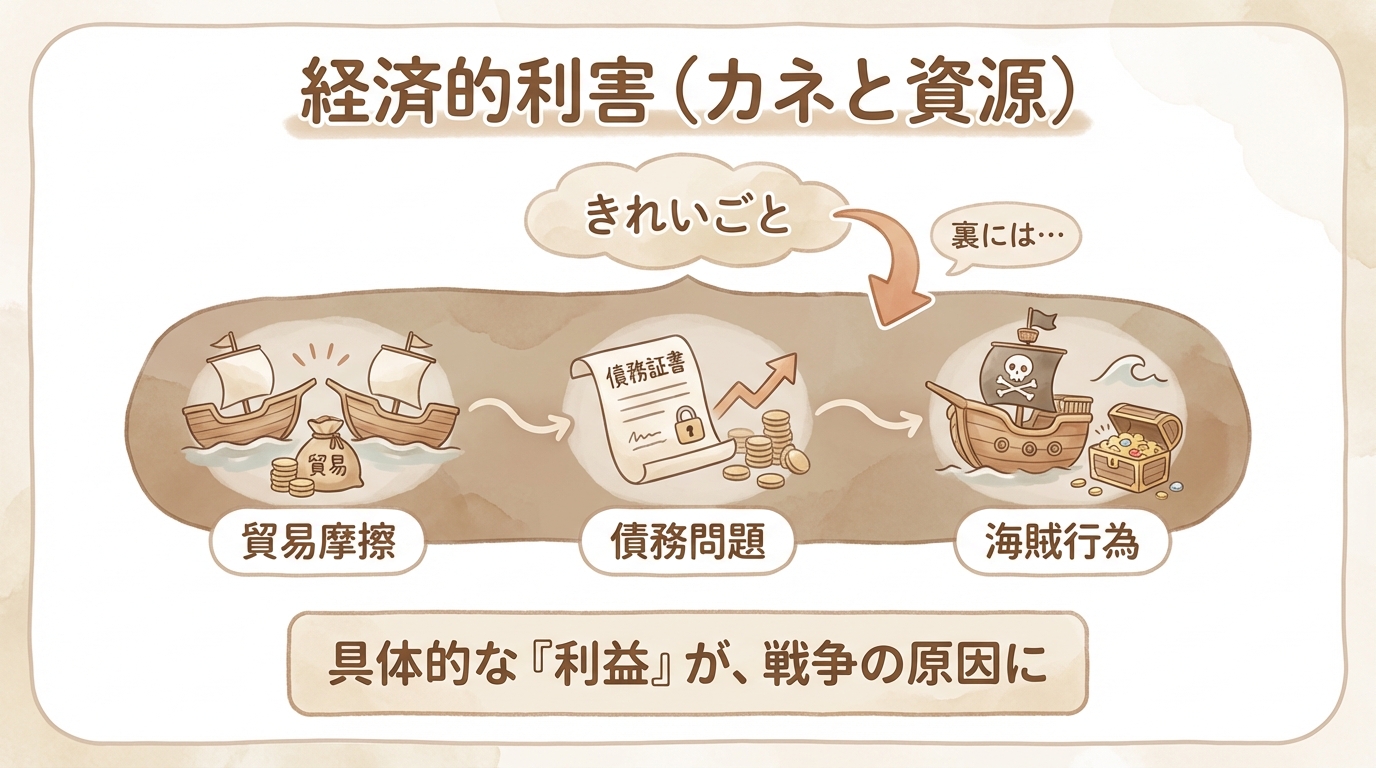 経済的利害（カネと資源）